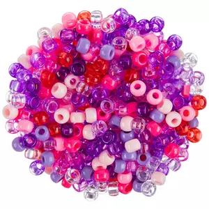 Colorations® Pink Pony Beads - 1/2 lb.  Pony beads, Beading for kids, Arts  & crafts supplies