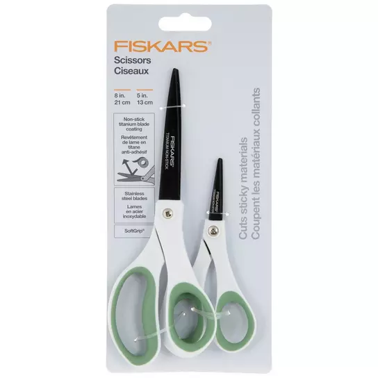 Fiskars Performance 8 Softgrip Non - Stick Titanium Fashion Scissors - Assorted Colors