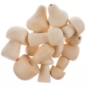 Mushroom Wood Beads