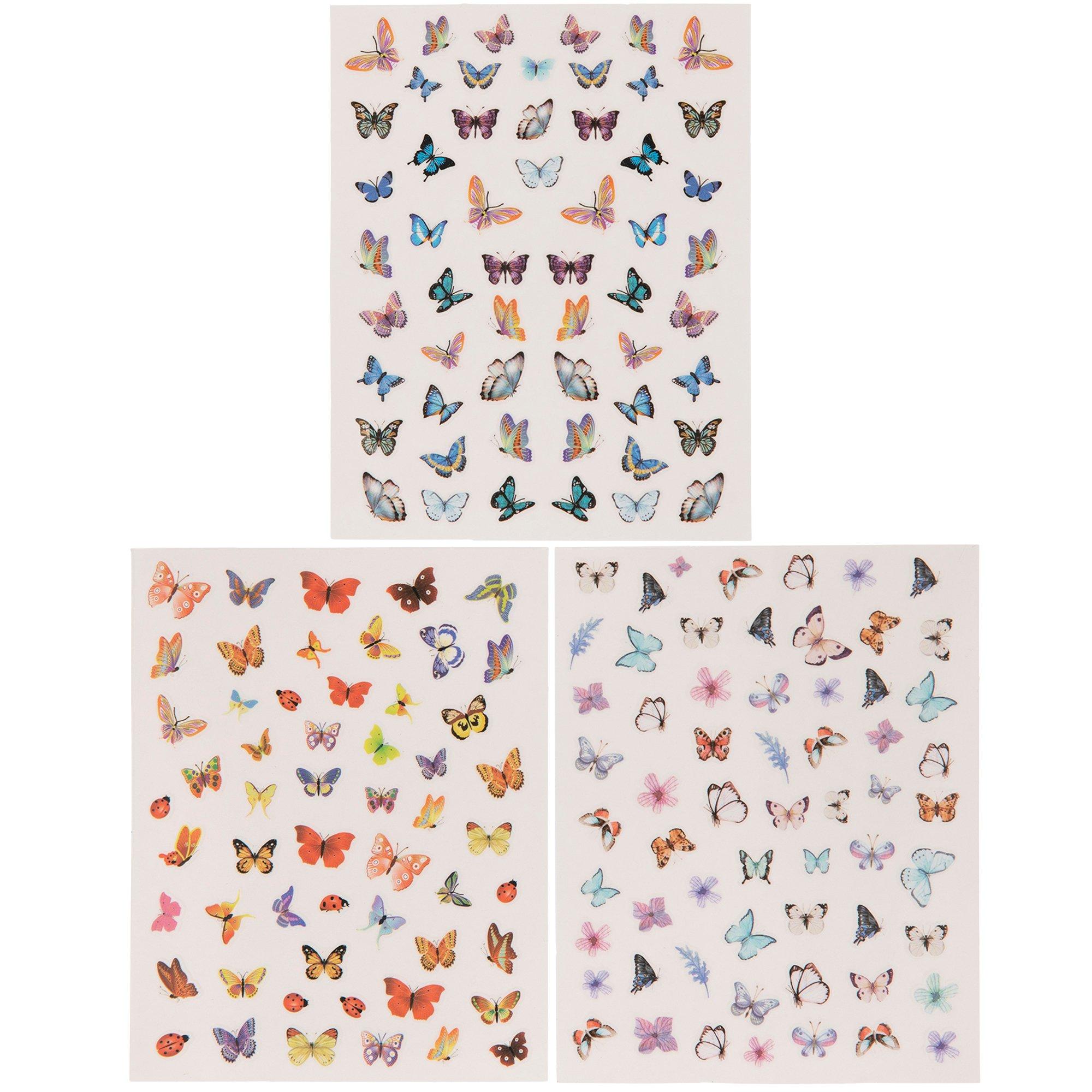 Butterflies & Flowers Puffy Foil Stickers, Hobby Lobby