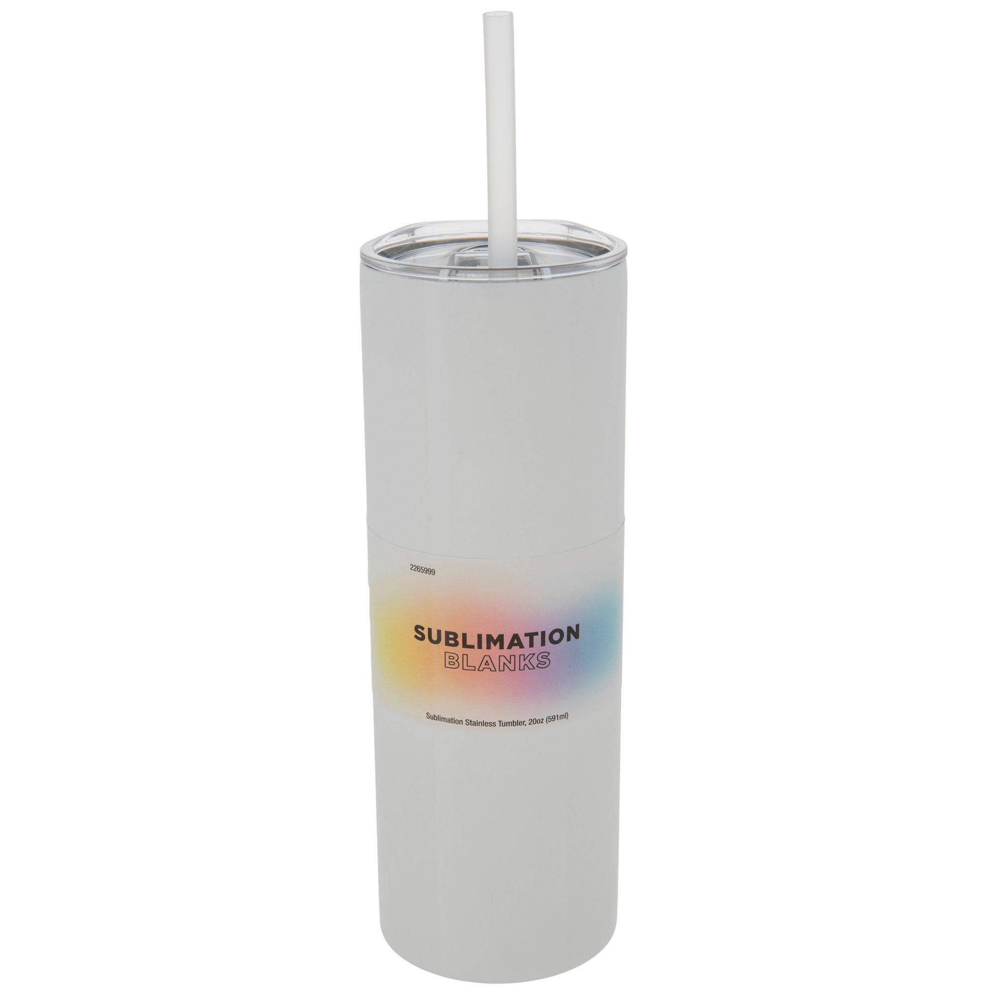 20oz/30oz Sublimation Tumblers Skinny, Blank Stainless Steel Straight Bulk  With Shrink Wrap Films And Straw Mugs Cups DIY Gift