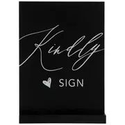 Black Guest Book Wood Sign