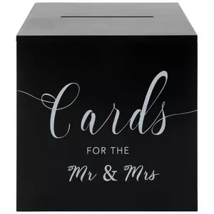 Black Wedding Card Wood Box