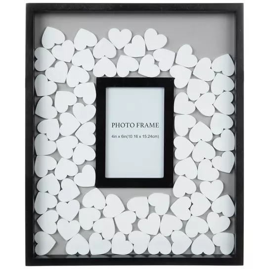 Celebration Drop Top Box Frame with 70 Wooden Hearts Celebration Drop Top Box Frame with 70 Wooden Hearts