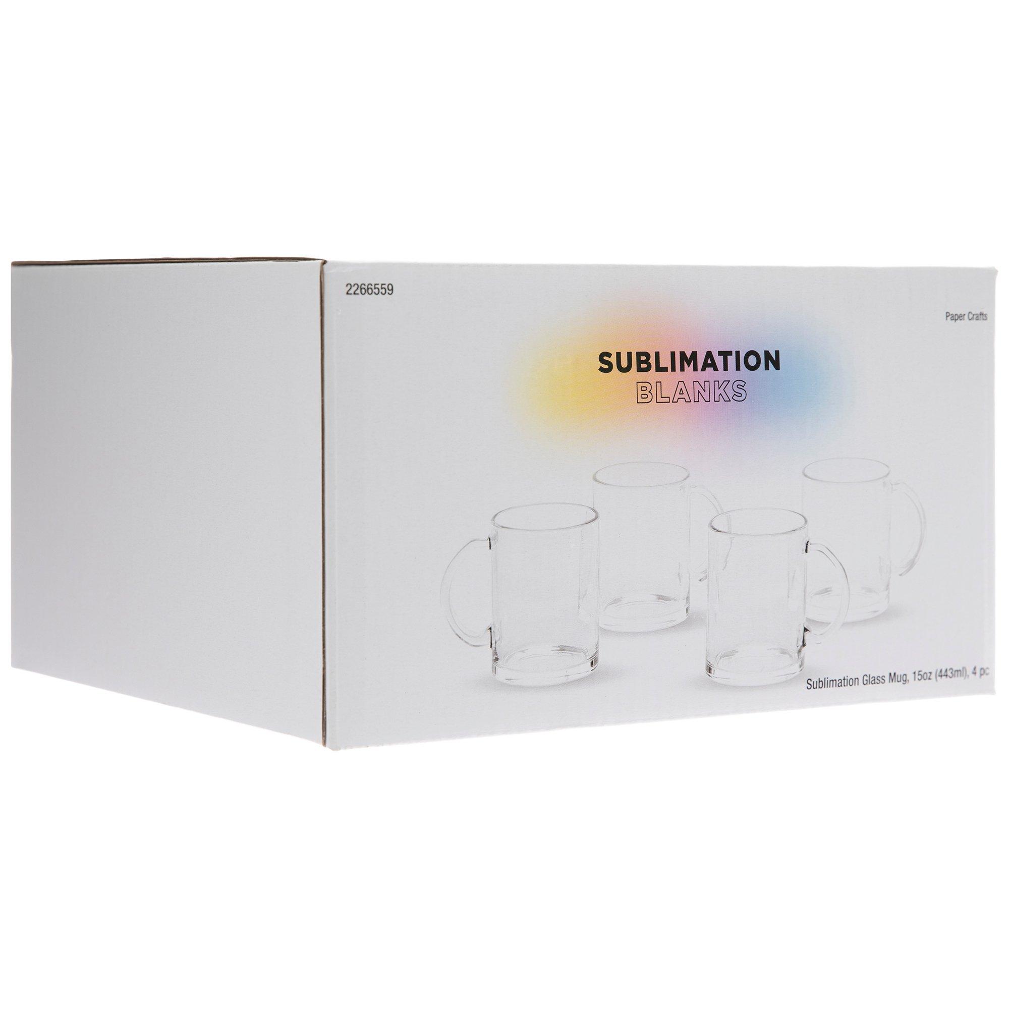 Sublimation Glass Mug Blanks, Hobby Lobby