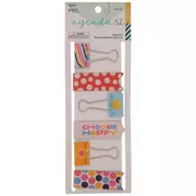 Smiley Face & Flower Binder Clips & Magnetic Bookmarks