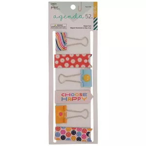 Smiley Face & Flower Binder Clips & Magnetic Bookmarks