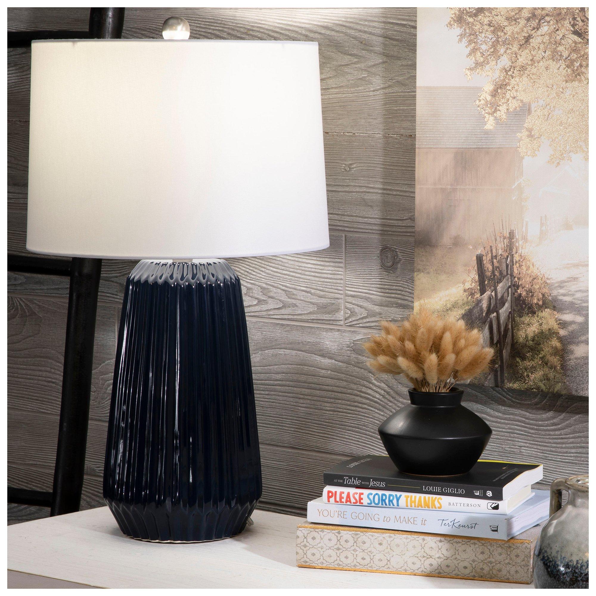 Navy Vertical Ribbed Lamp | Hobby Lobby | 2267235