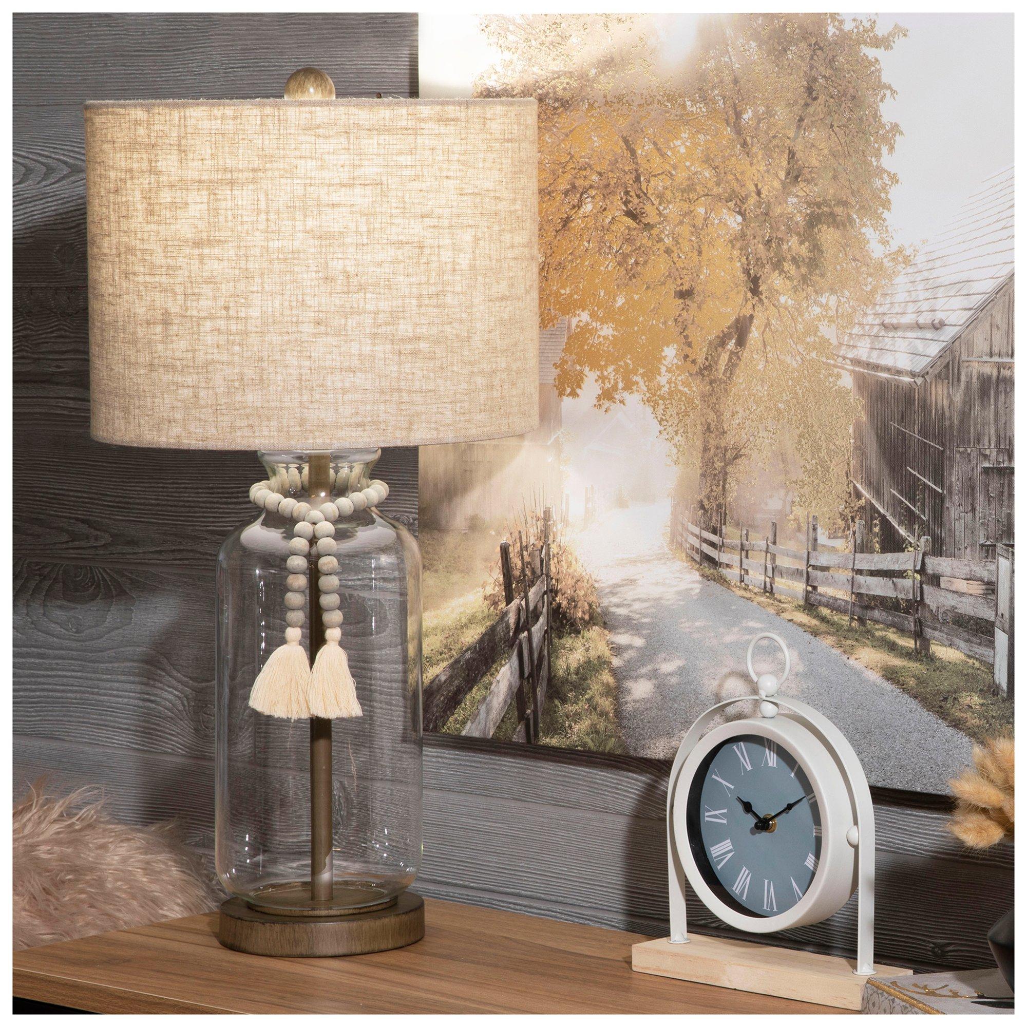 Glass Jug Lamp With Beaded Tassel Hobby Lobby 2267250