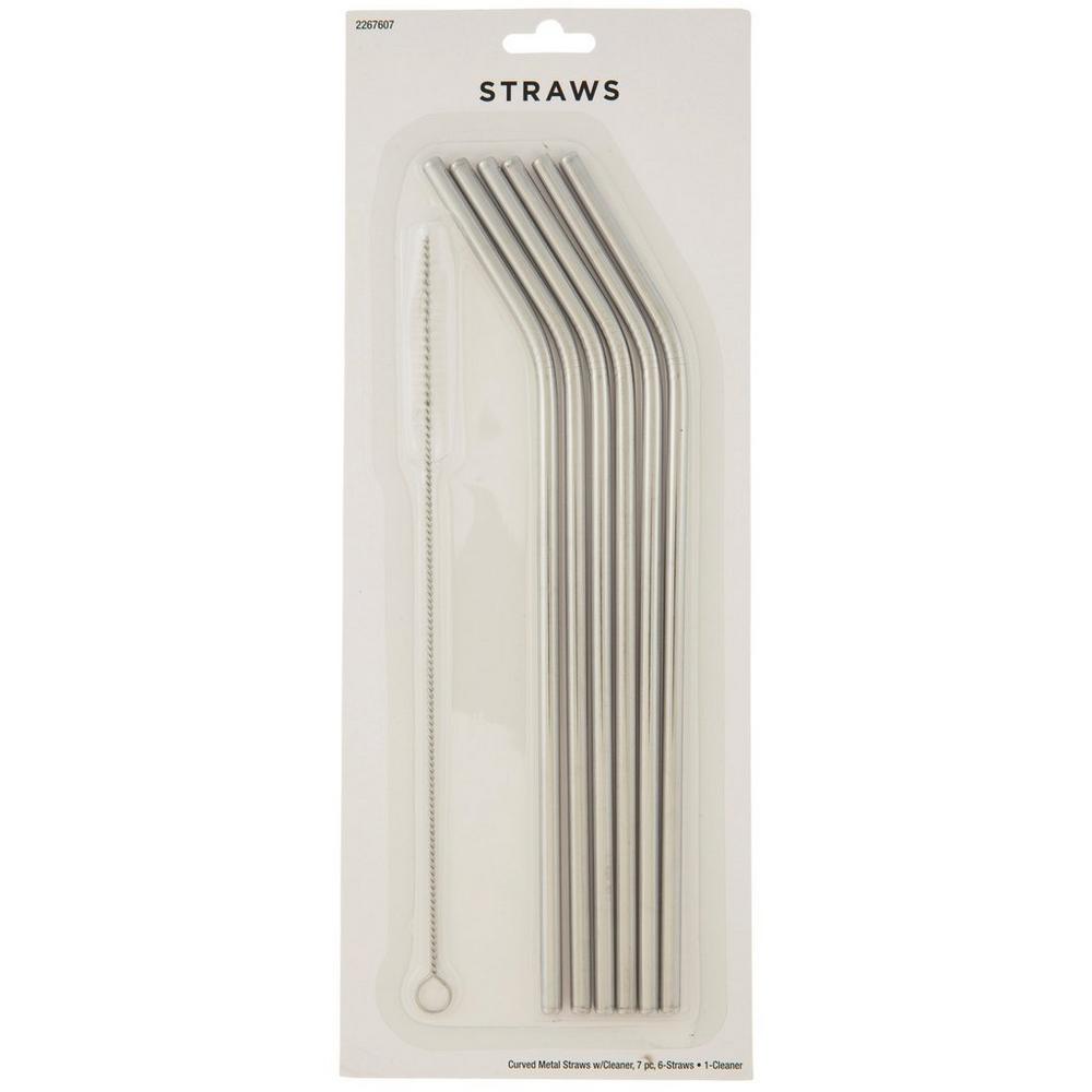 Curved Metal Straws