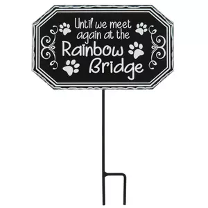 Rainbow Bridge Pet Memorial Metal Garden Stake