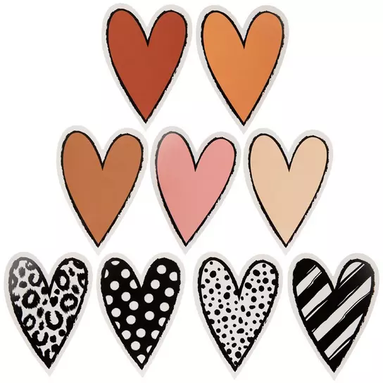 Multi-Color Heart Cutouts