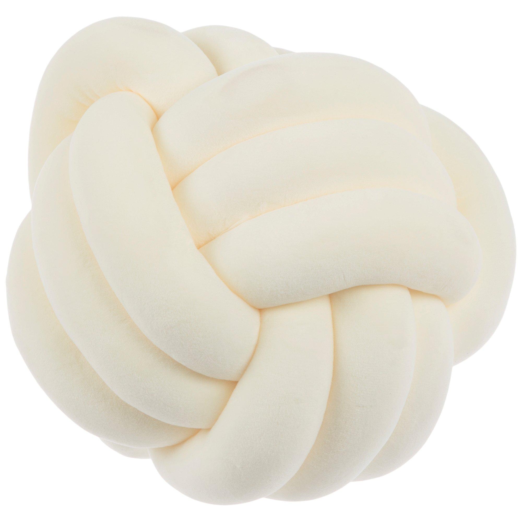 Velvet Knotted Ball Pillow