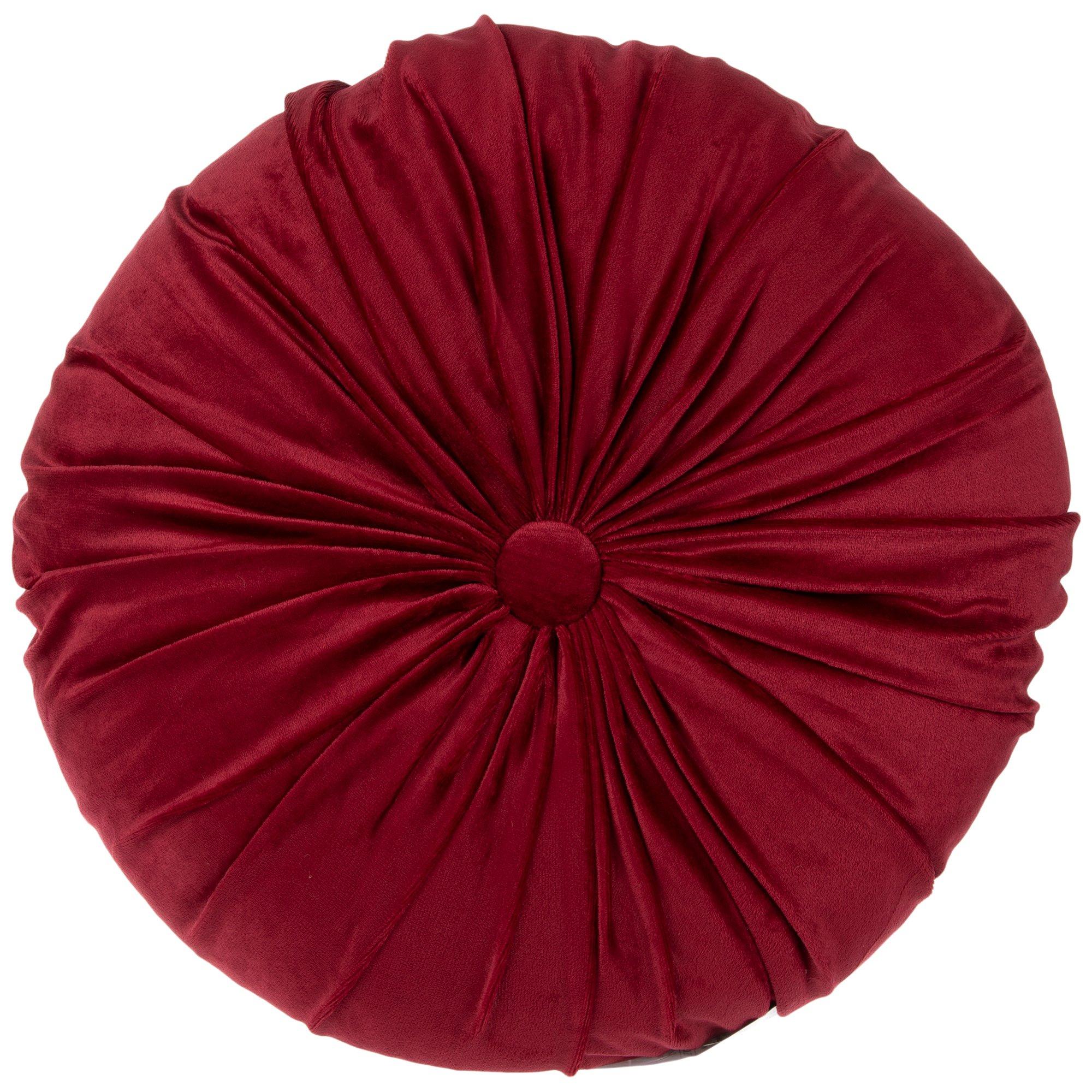 Round Pleated Velvet Pillow Hobby Lobby 2269041