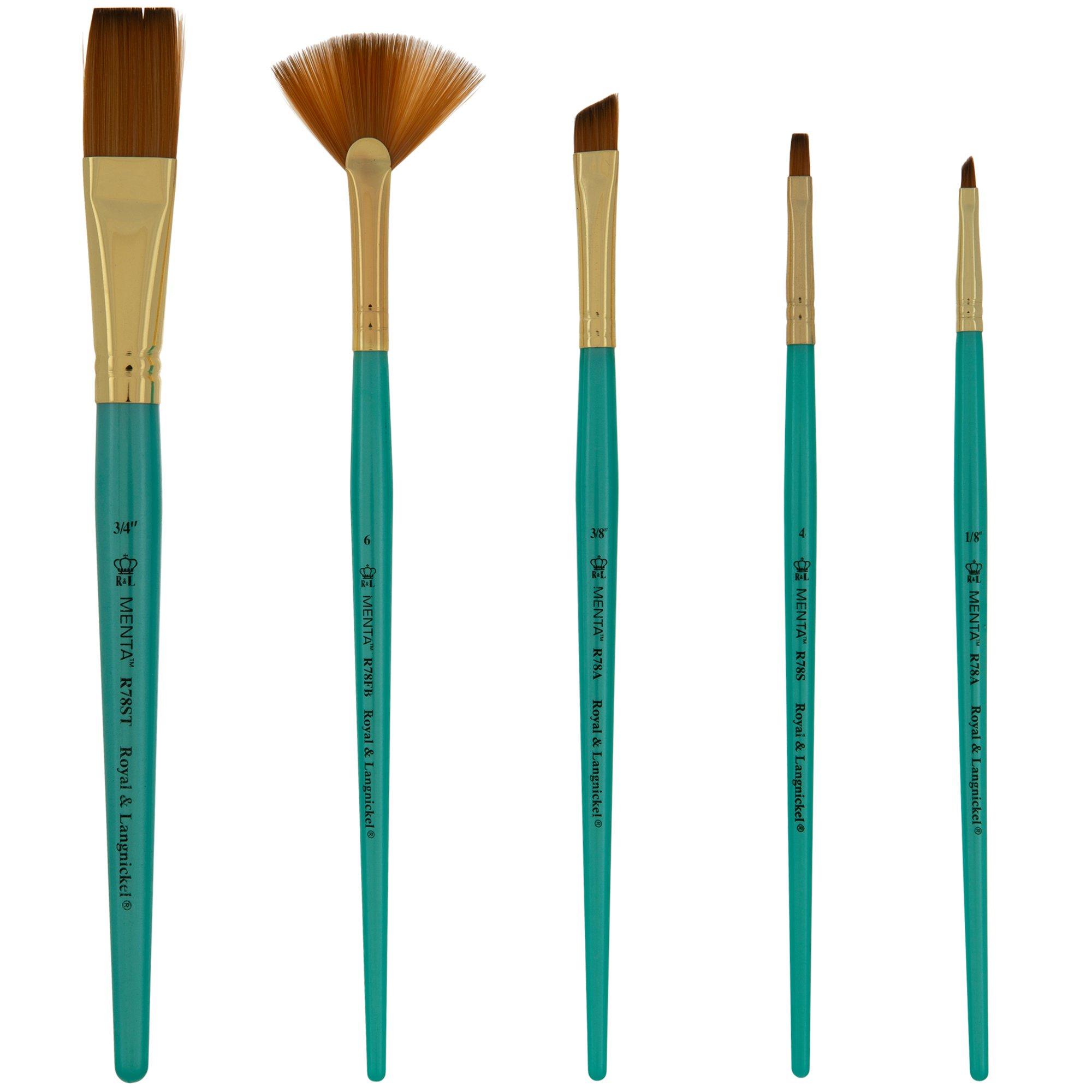 Menta Synthetic Sable Brushes 5 Piece Set Hobby Lobby 2269207