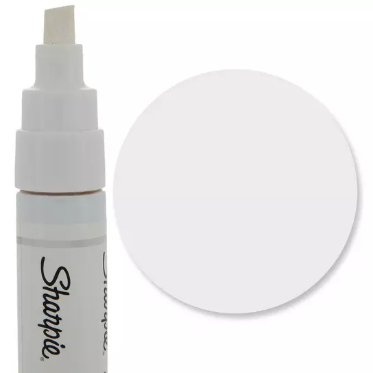 1pc White Highlighter Pen, 1mm Quick-drying Waterproof Bold Tip Oil-based  Paint Marker For Art Drawing Highlighting