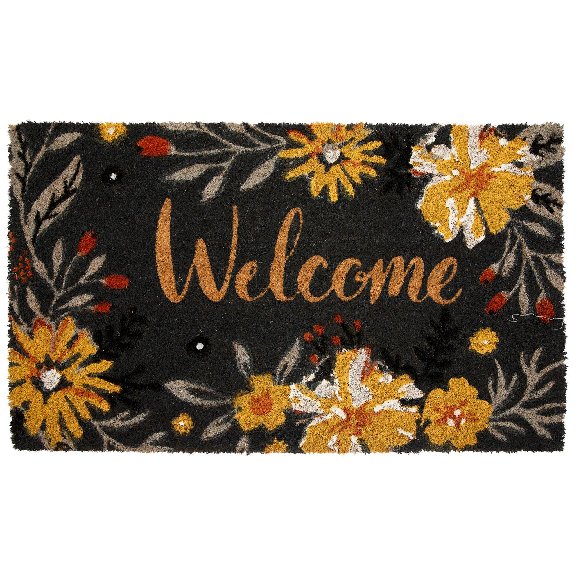 Flower Welcome Mat, Sunflower Doormat, Summer Doormat