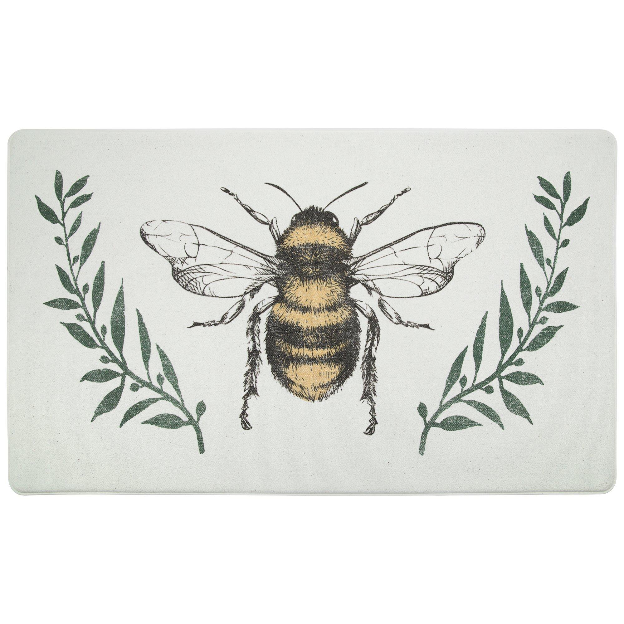 Bath Mat, Bumble Bee Mat, Bumble Bee Décor, Bee Hive Mat, Memory