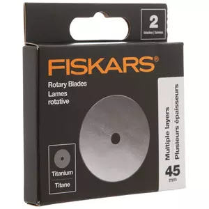 Fiskars Rotary Trimmer Titanium Blades 2/Pkg-28mm Straight - 020335038608