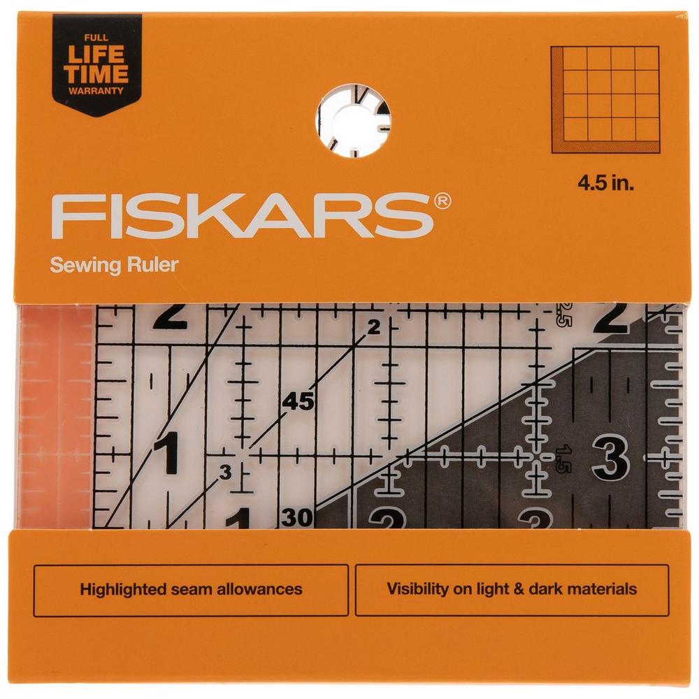 Fiskars Square Sewing Ruler - 4.5 x 4.5