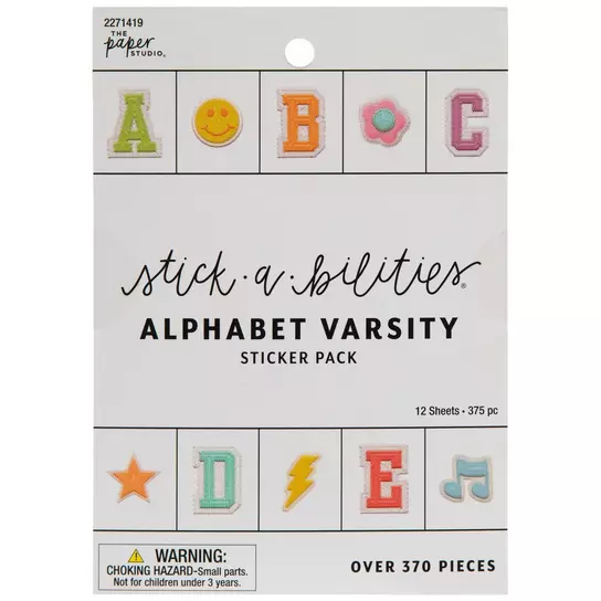 Patterned Alphabet Stickers, Hobby Lobby