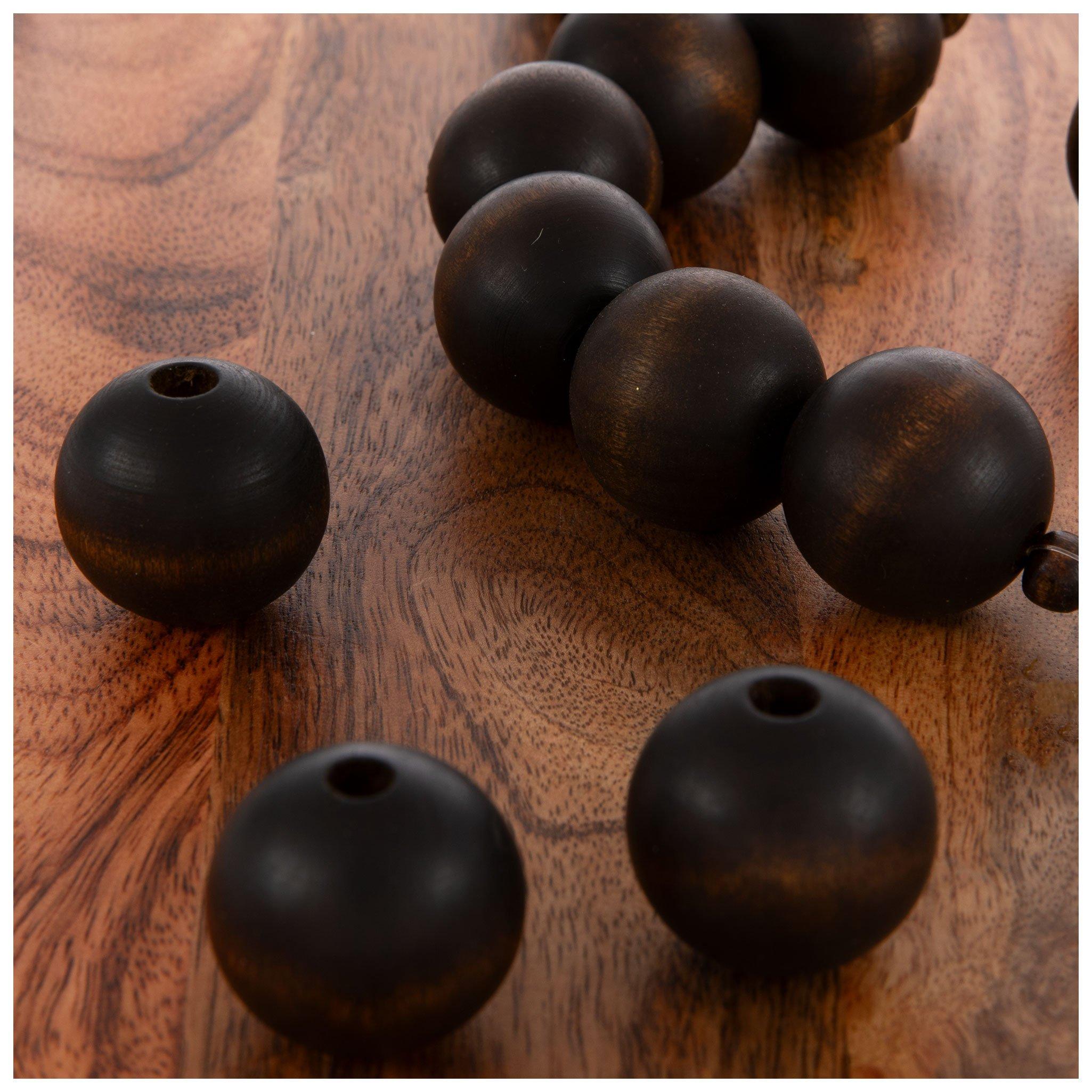 Dark Brown Corrugated Wood Beads, Hobby Lobby