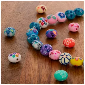 ARRICRAFT 6 Strands 6 Style Handmade Polymer Clay Beads Strands 