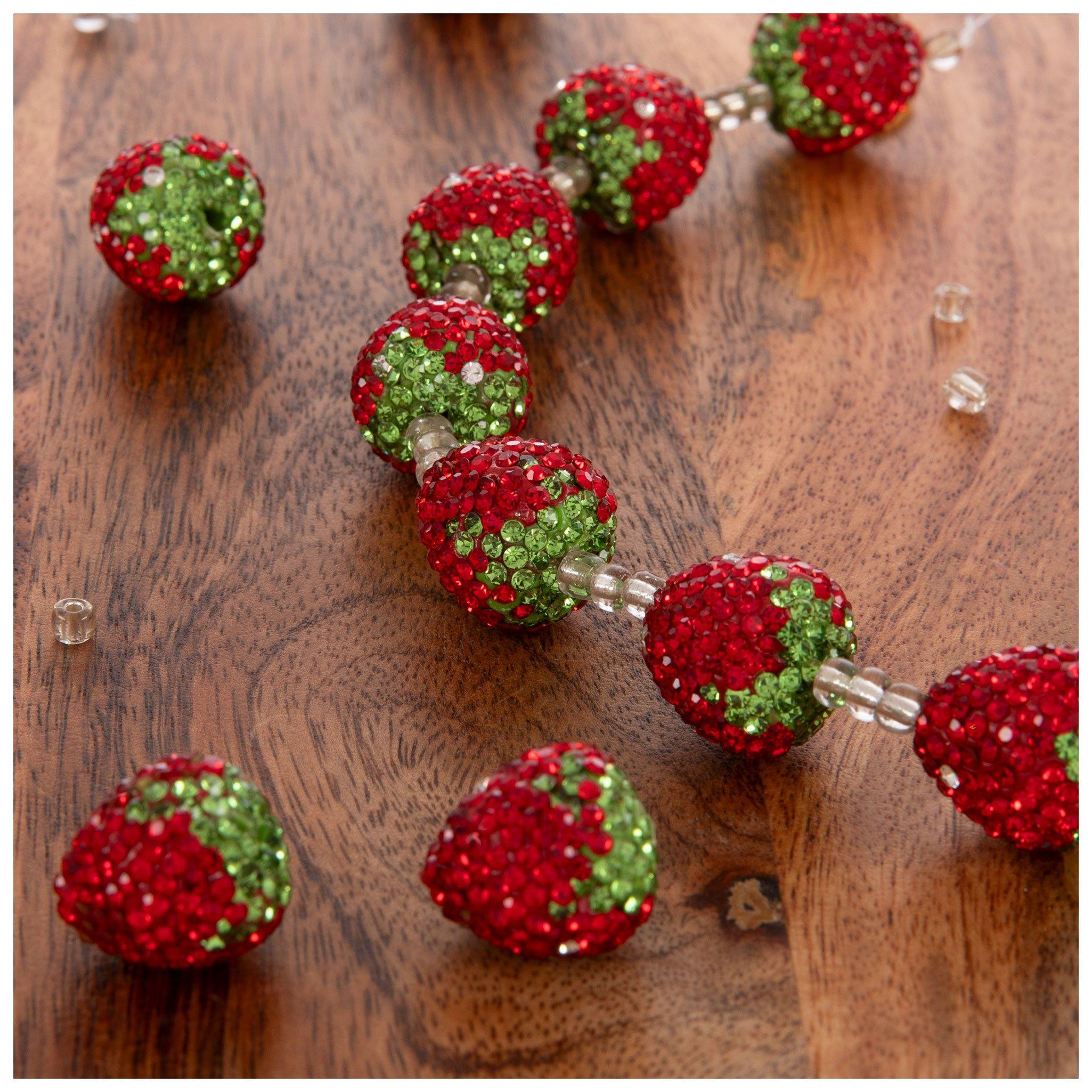 Strawberry Bling Bead Strand