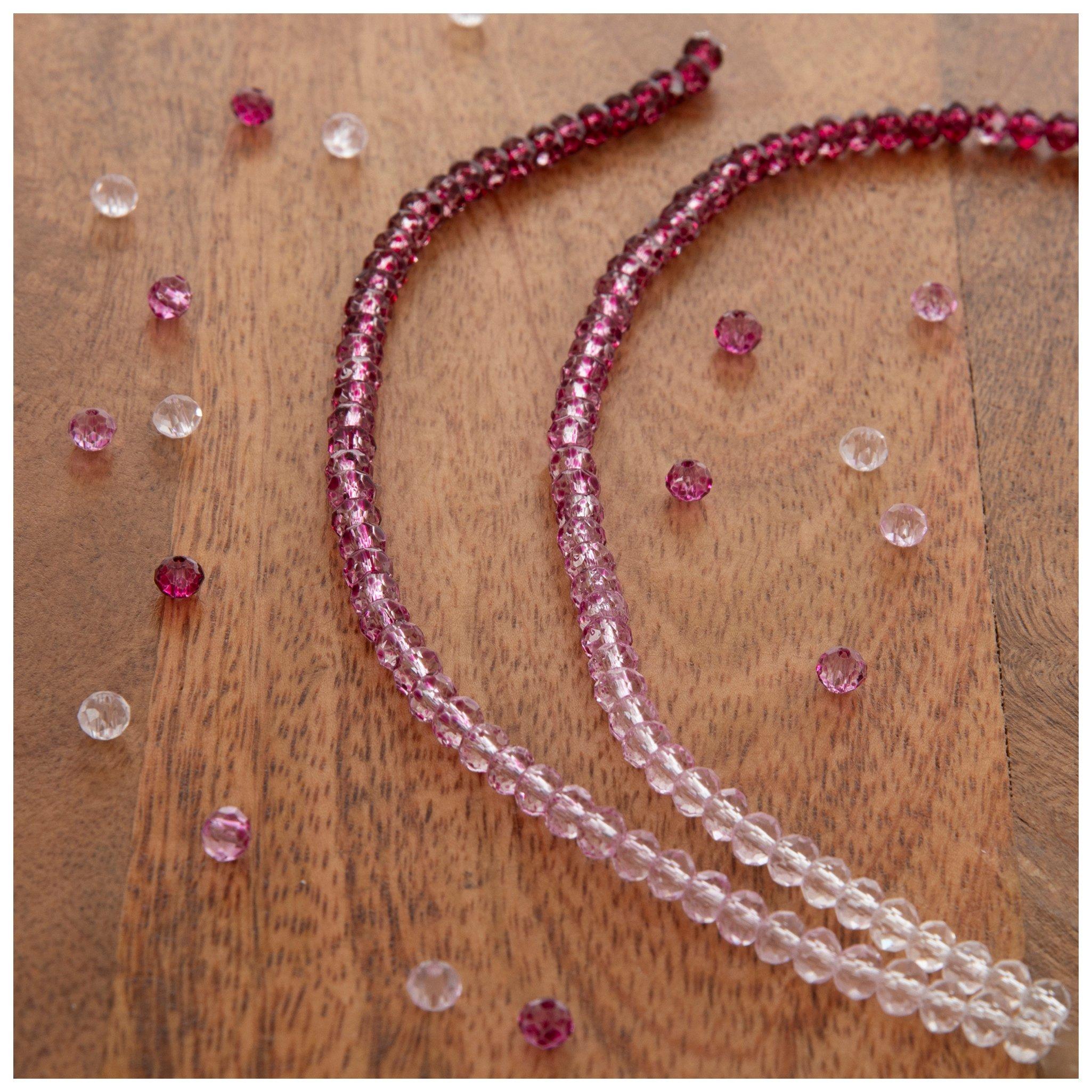 Rose Ombre Faceted Glass Bead Strands Hobby Lobby 2273589