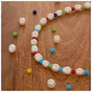 Multi-Color Cultured Pearl Bead Strand