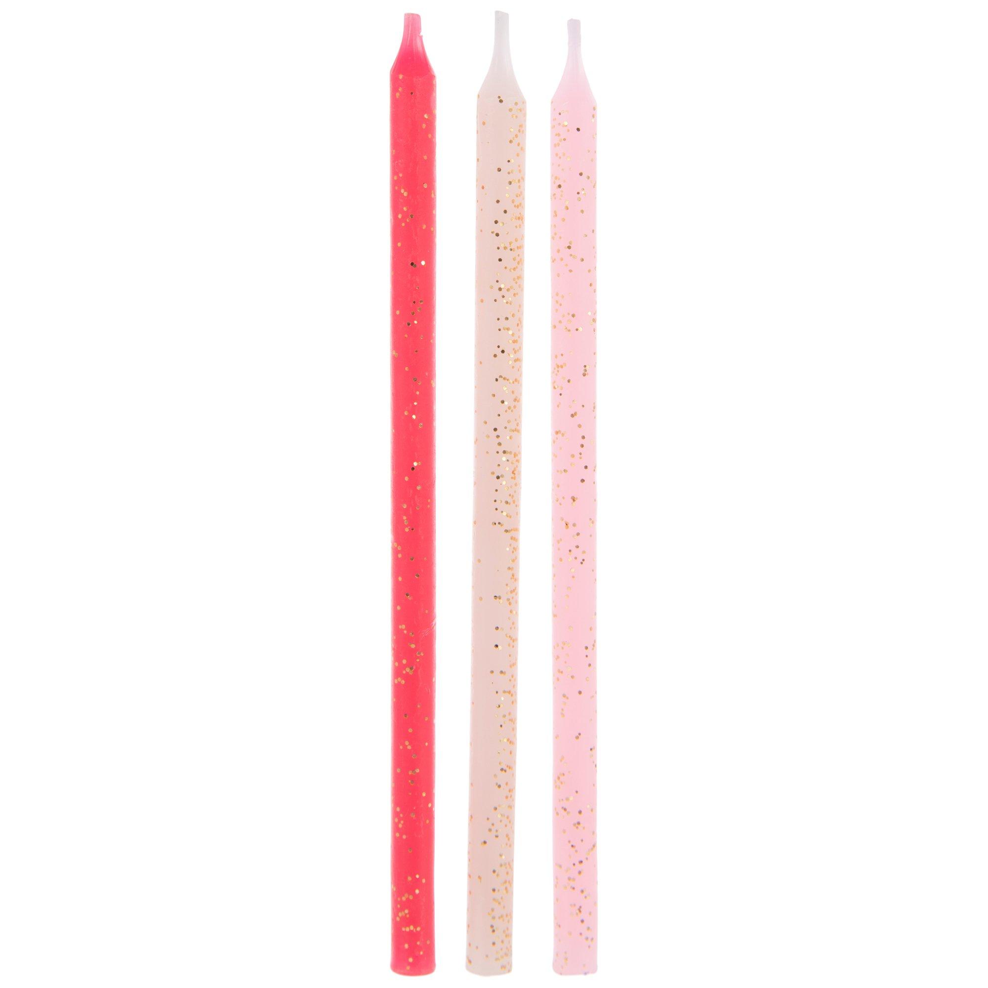 Pink & Gold Glitter Candles Hobby Lobby 2273910