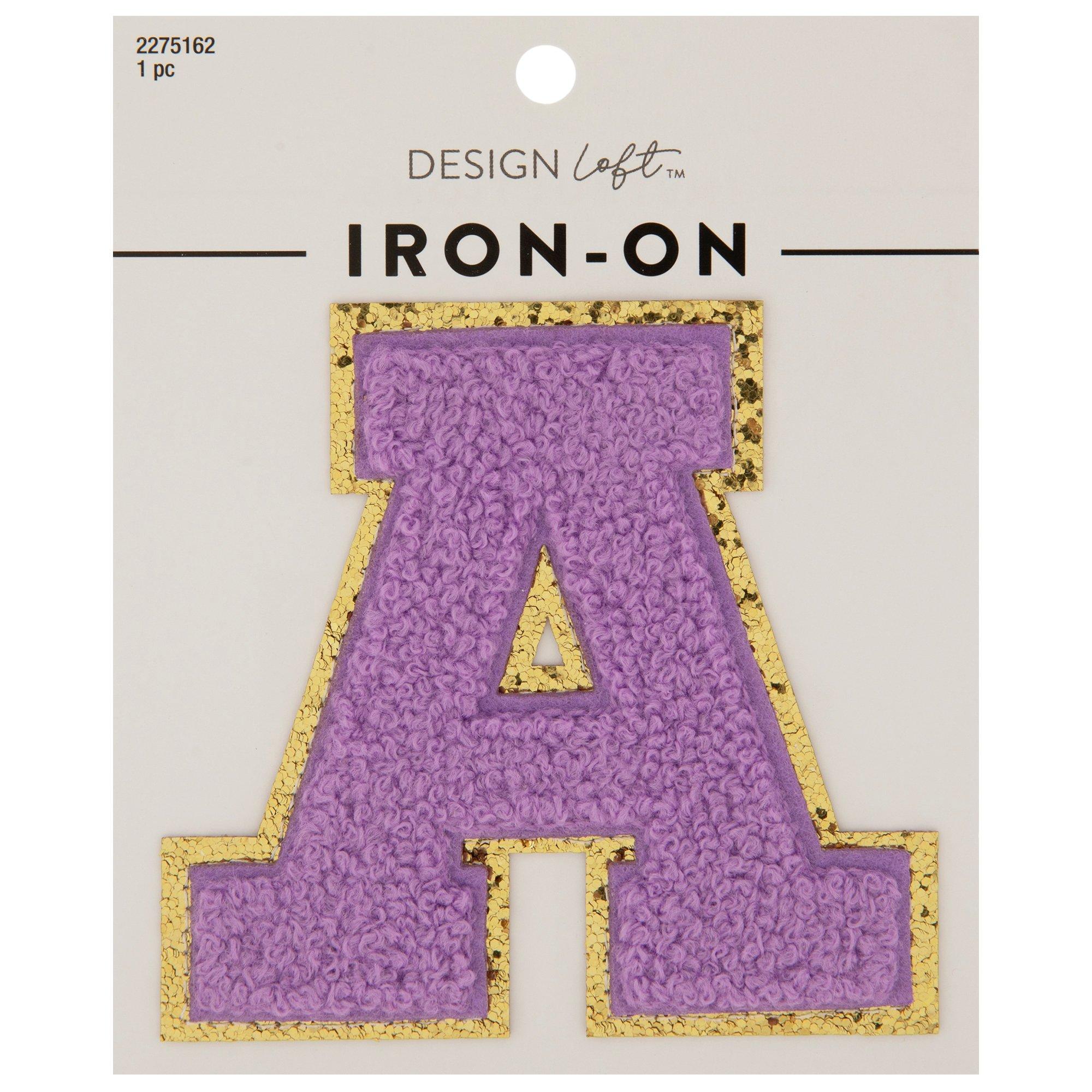 Chenille Letter IronOn Patch 3 1/2" Hobby Lobby 2275162