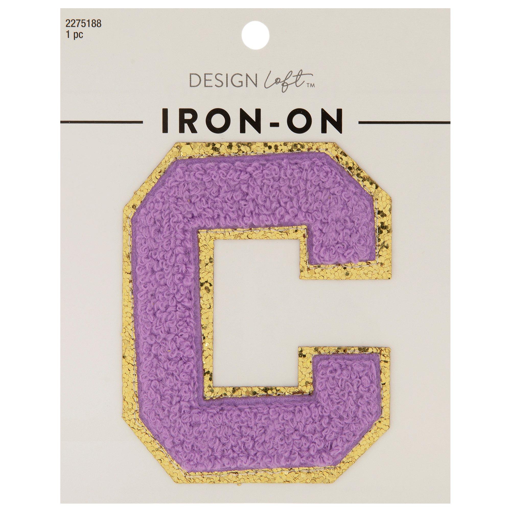 Chenille Letter IronOn Patch 3 1/2" Hobby Lobby 2275188