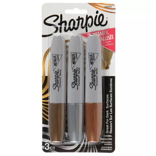 Sharpie Metallic Permanent Markers - Fine Marker Point - Gold, Silver