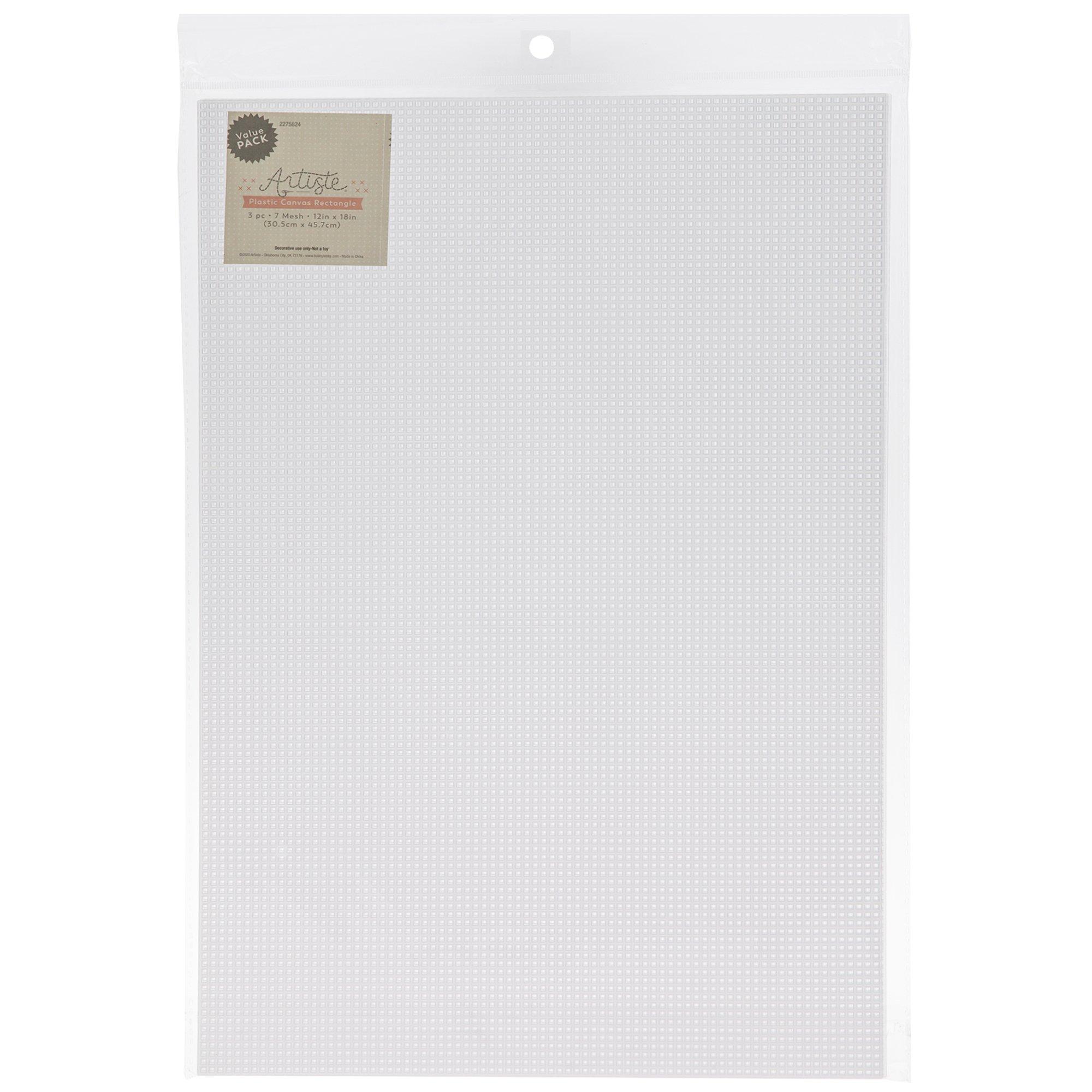 Darice 7 Mesh Ultra Stiff Clear Plastic Canvas Sheets Package of 12 