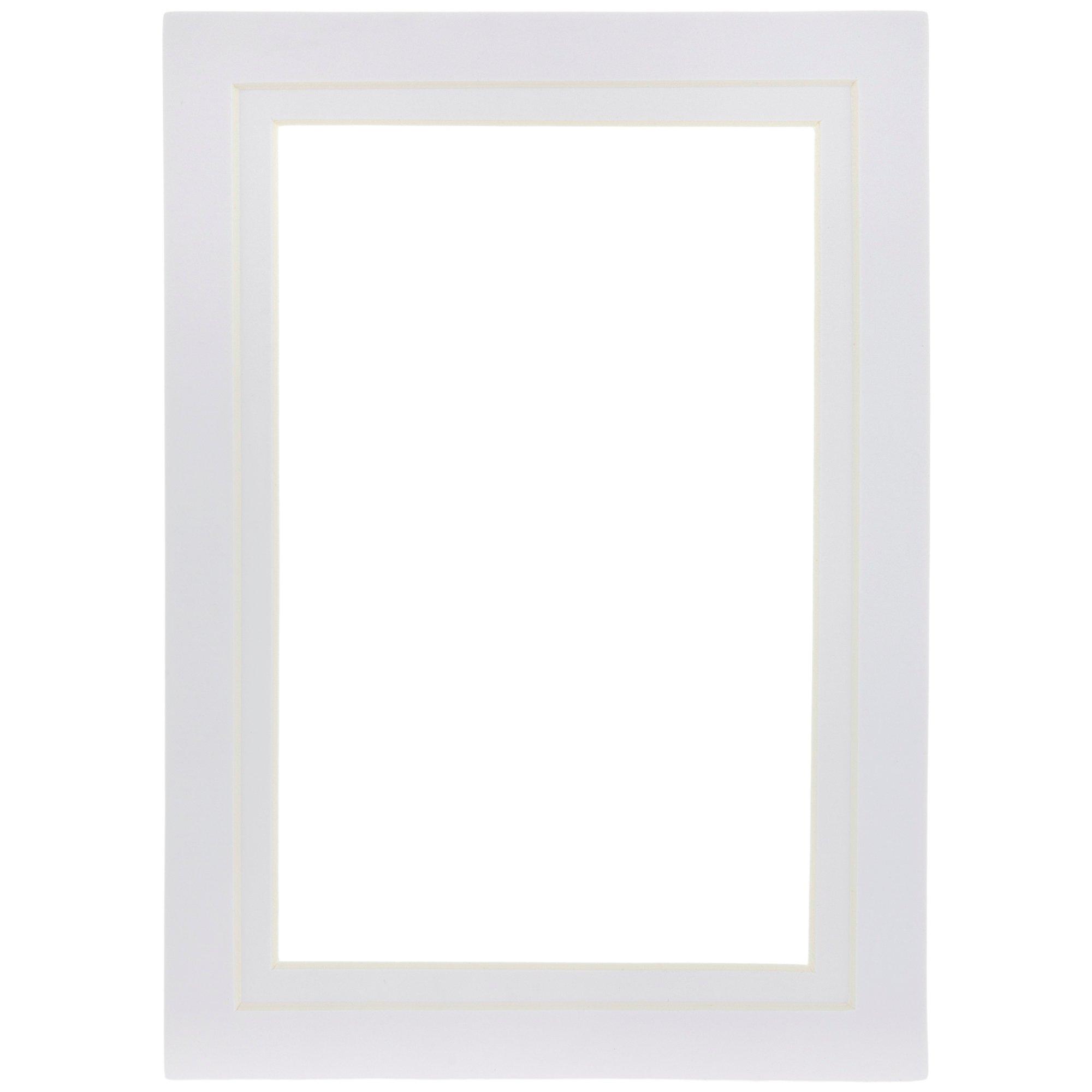 16x20 Mat for 8x10 Photo - Precut White with Black Core Picture Matboard  for Frames Measuring 16 x 20 Inches - Bevel Cut Matte to Display Art