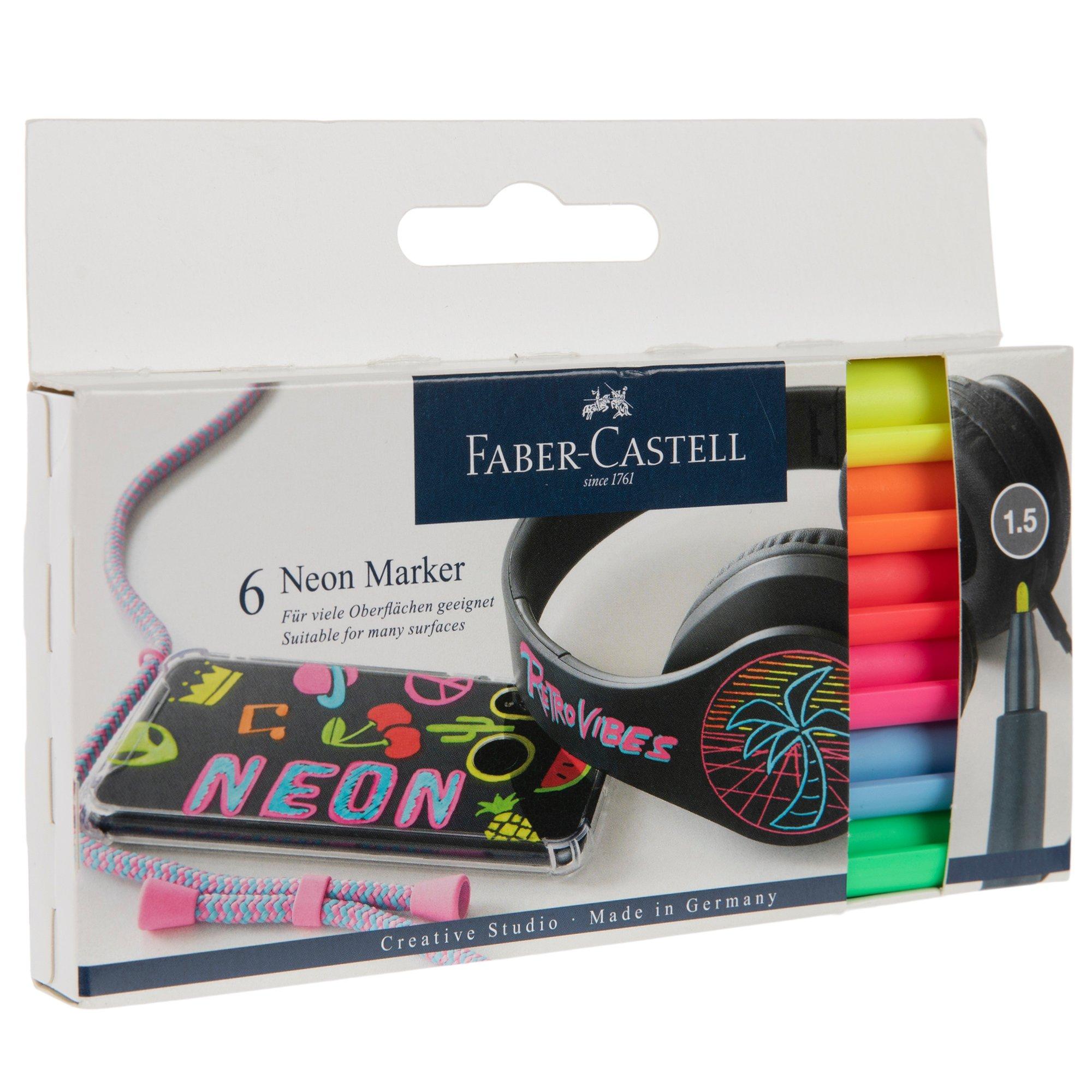 Neon FaberCastell Markers 6 Piece Set Hobby Lobby 2276129