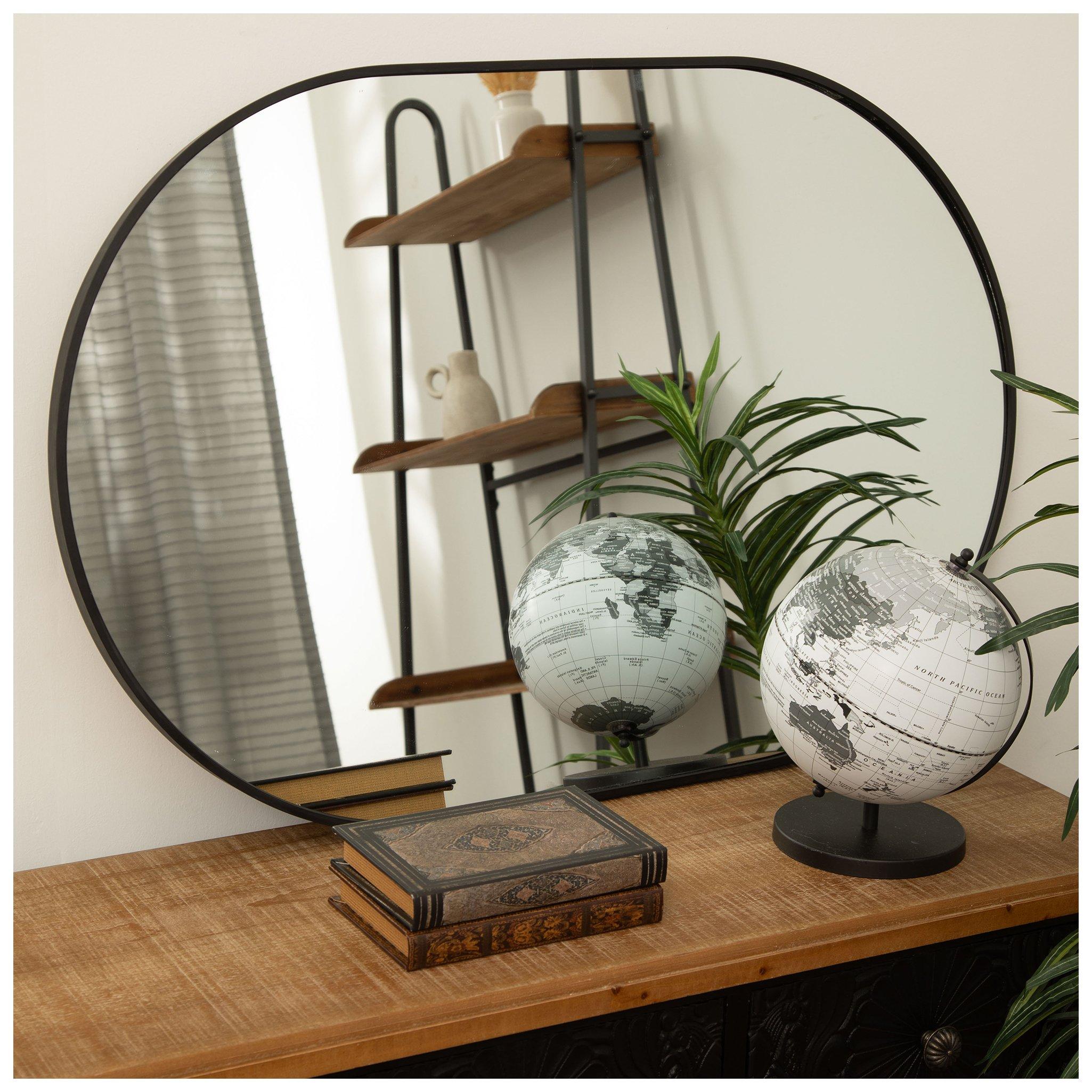 Black Modern Oval Metal Wall Mirror Hobby Lobby 2276640