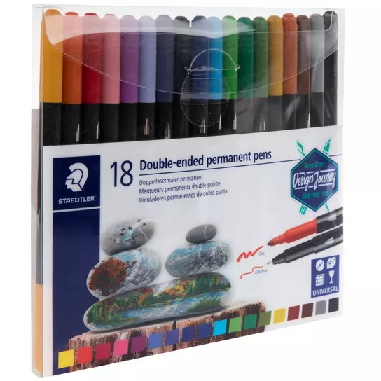 NATRUTH Permanent Markers Pens, Double Tipped Graphic Art Pens for