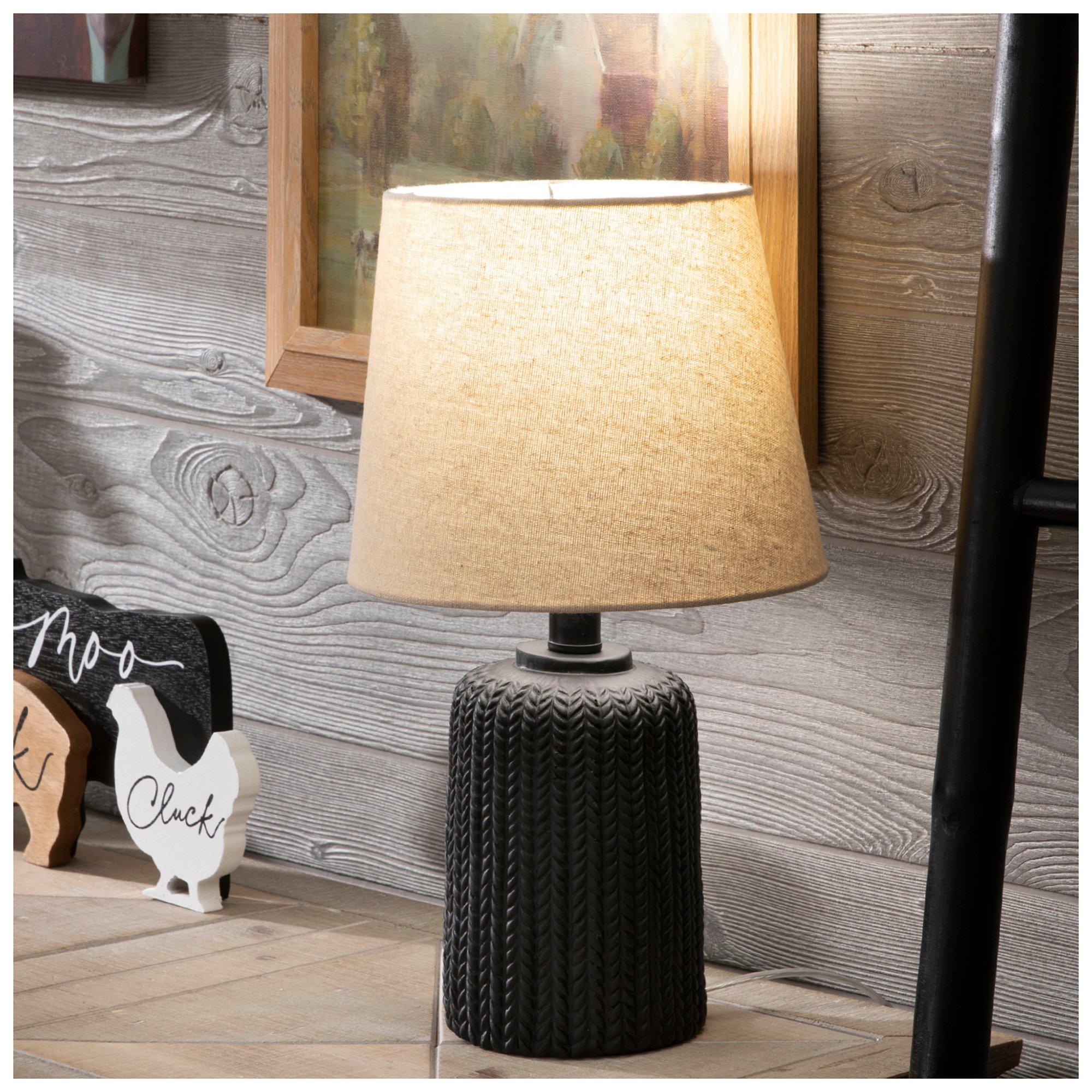 Black Leaves Textured Lamp | Hobby Lobby | 2278364
