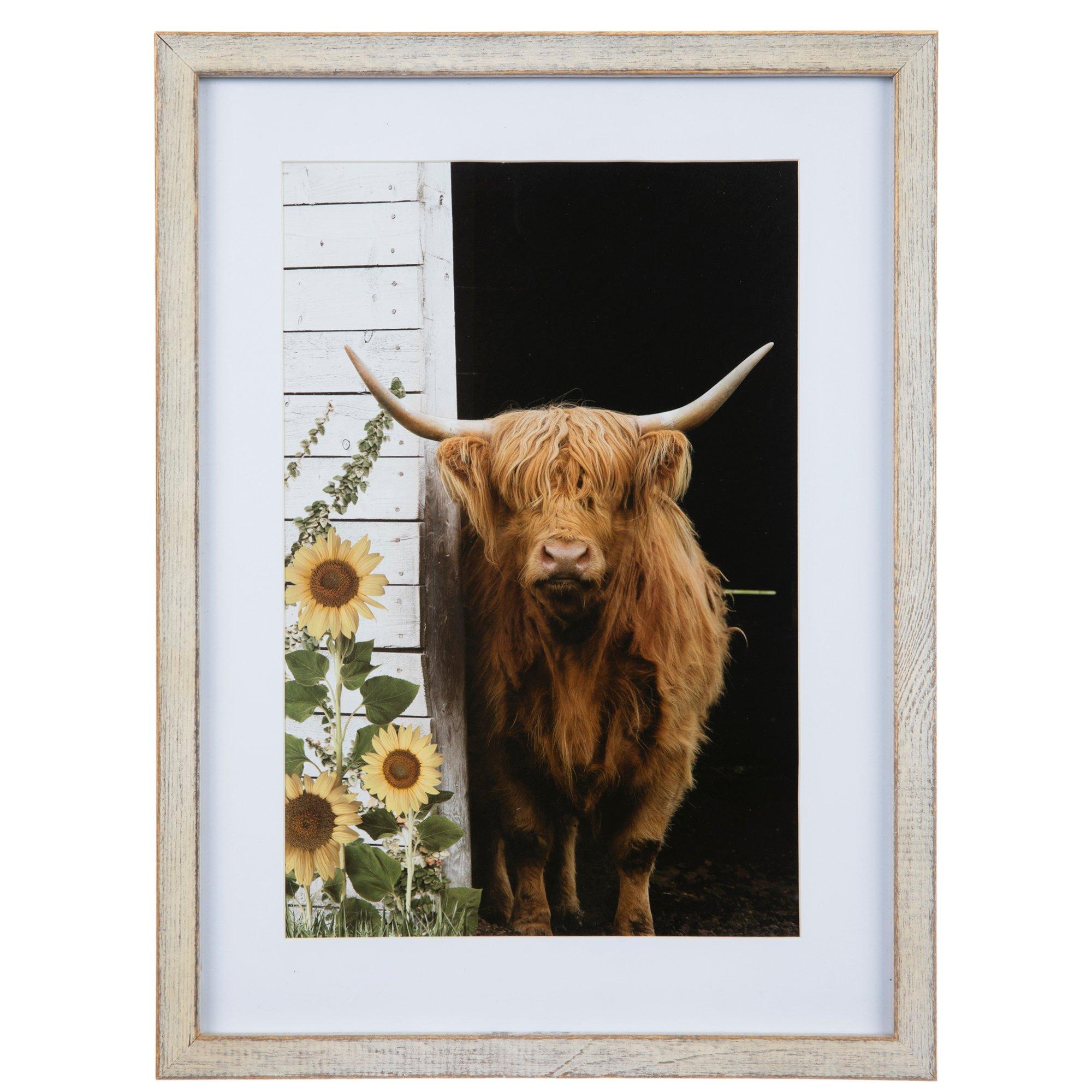 Highland Cow & Sunflowers Framed Wall Decor Hobby Lobby 2278505