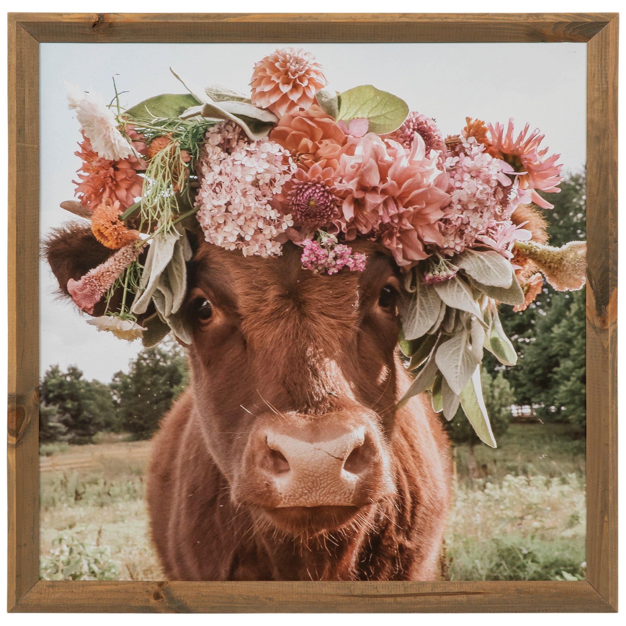 Floral Highland Cow Framed Wall Decor Hobby Lobby 2278554   2278554 81136413 11062023 IMGSET