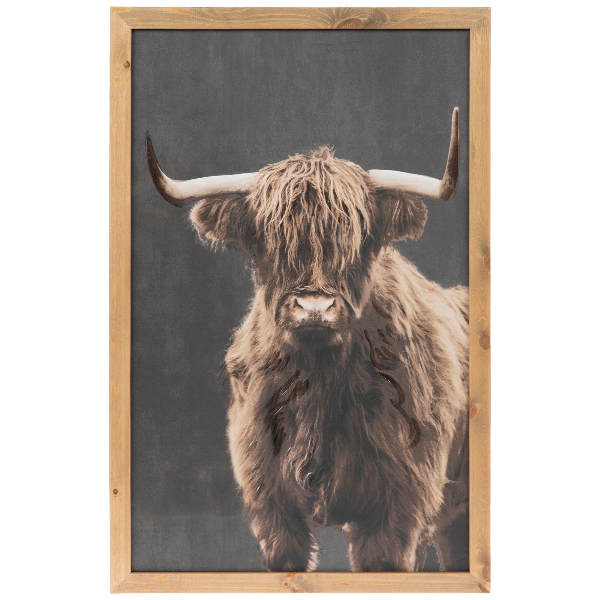 Black Brown Highland Cow Wood Wall Decor Hobby Lobby 2278570   2278570 81136415 10162023 IMGSET