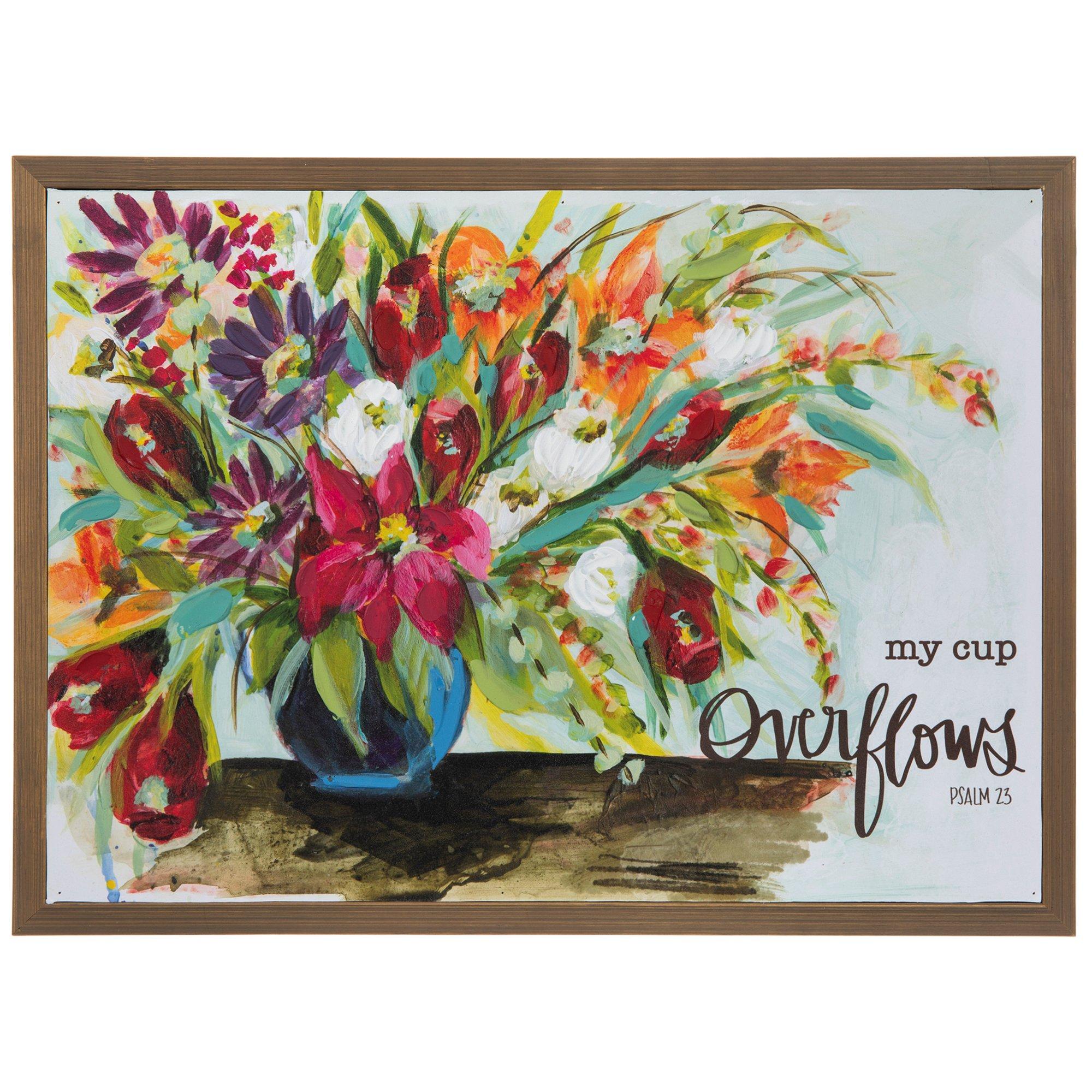 Psalm 23 Floral Wood Wall Decor