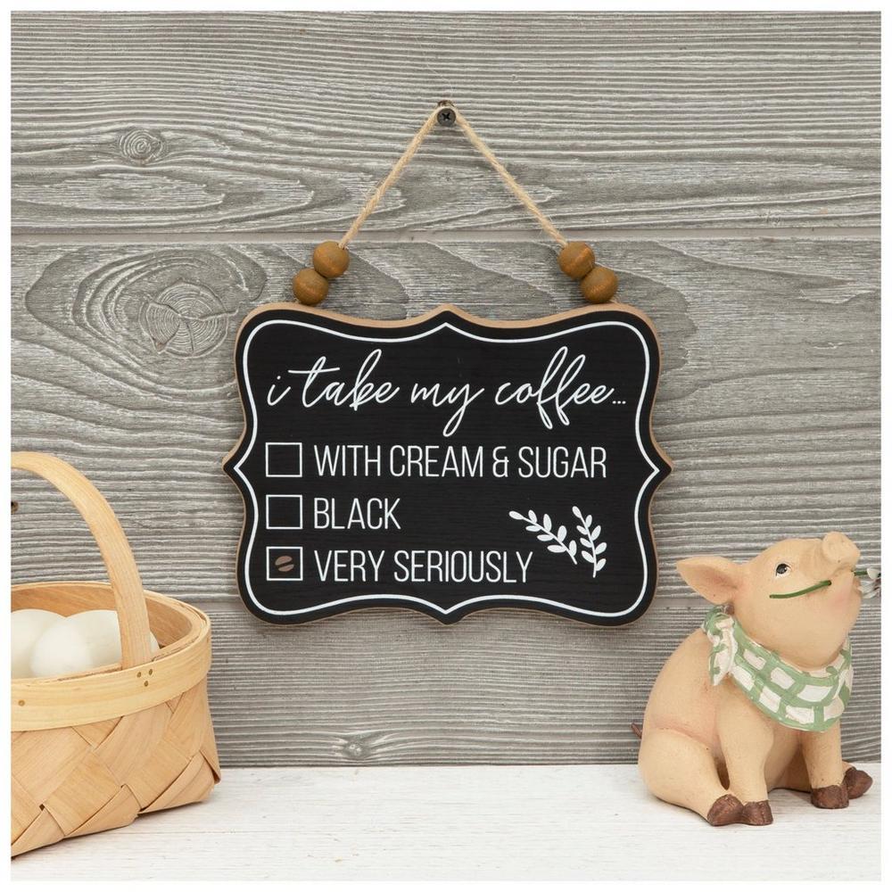 I Take My Coffee Wood Wall Decor