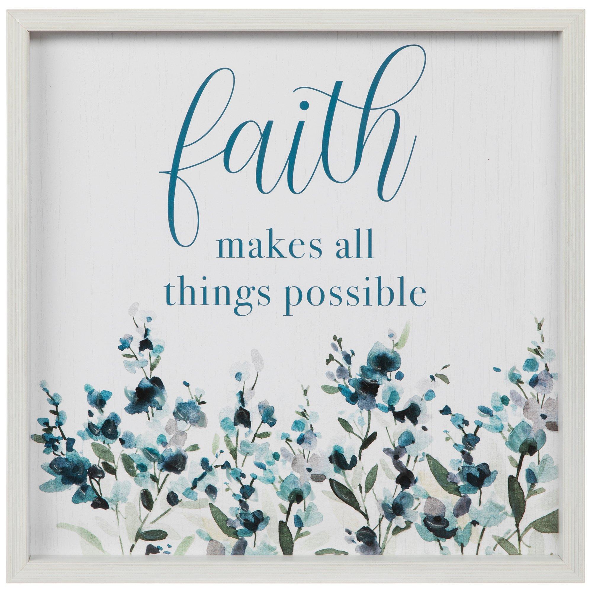 Faith Floral Framed Wall Decor | Hobby Lobby | 2279206