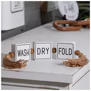 Wash, Dry & Fold Wood Tassel Decor