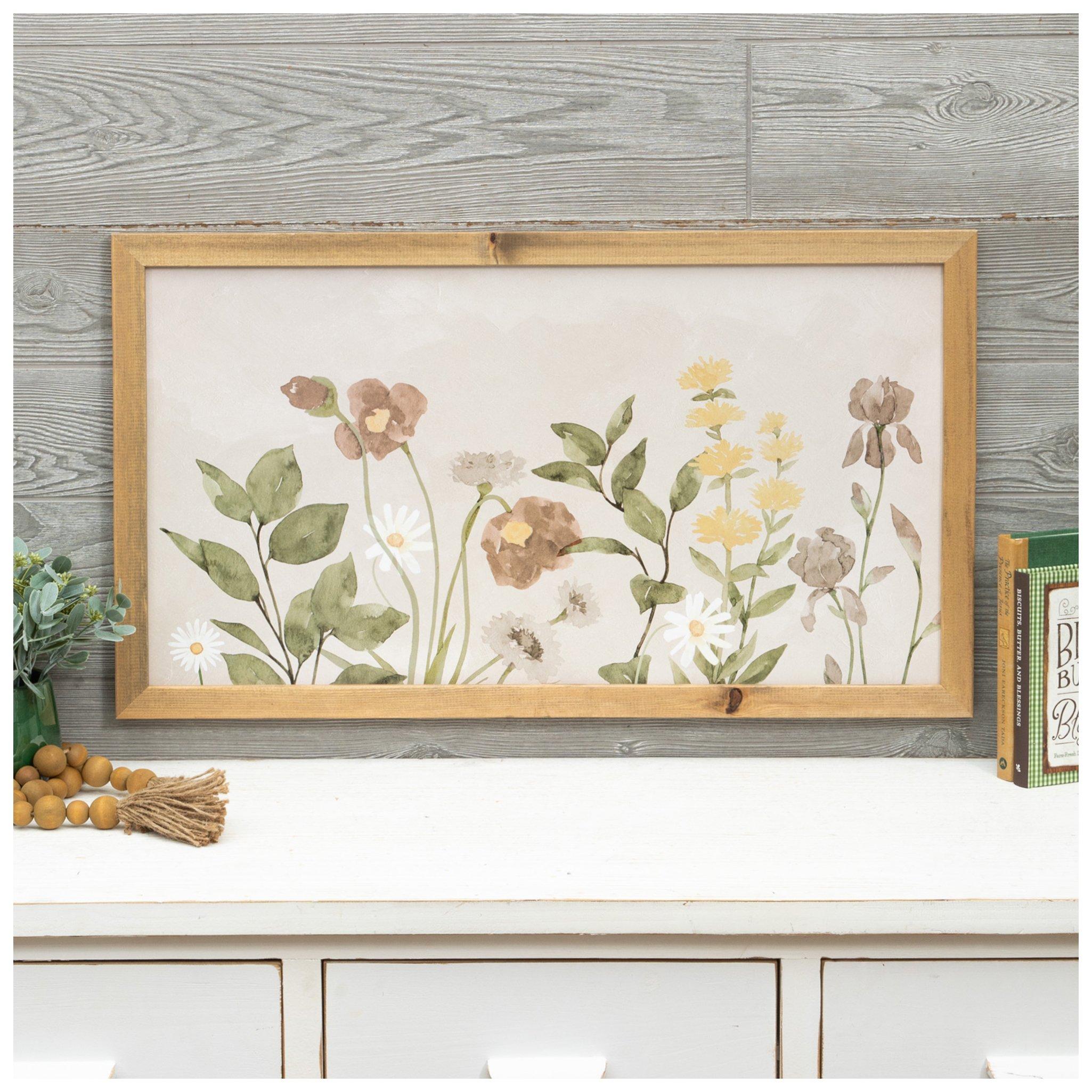 Watercolor Wildflowers Wood Wall Decor | Hobby Lobby | 2279560