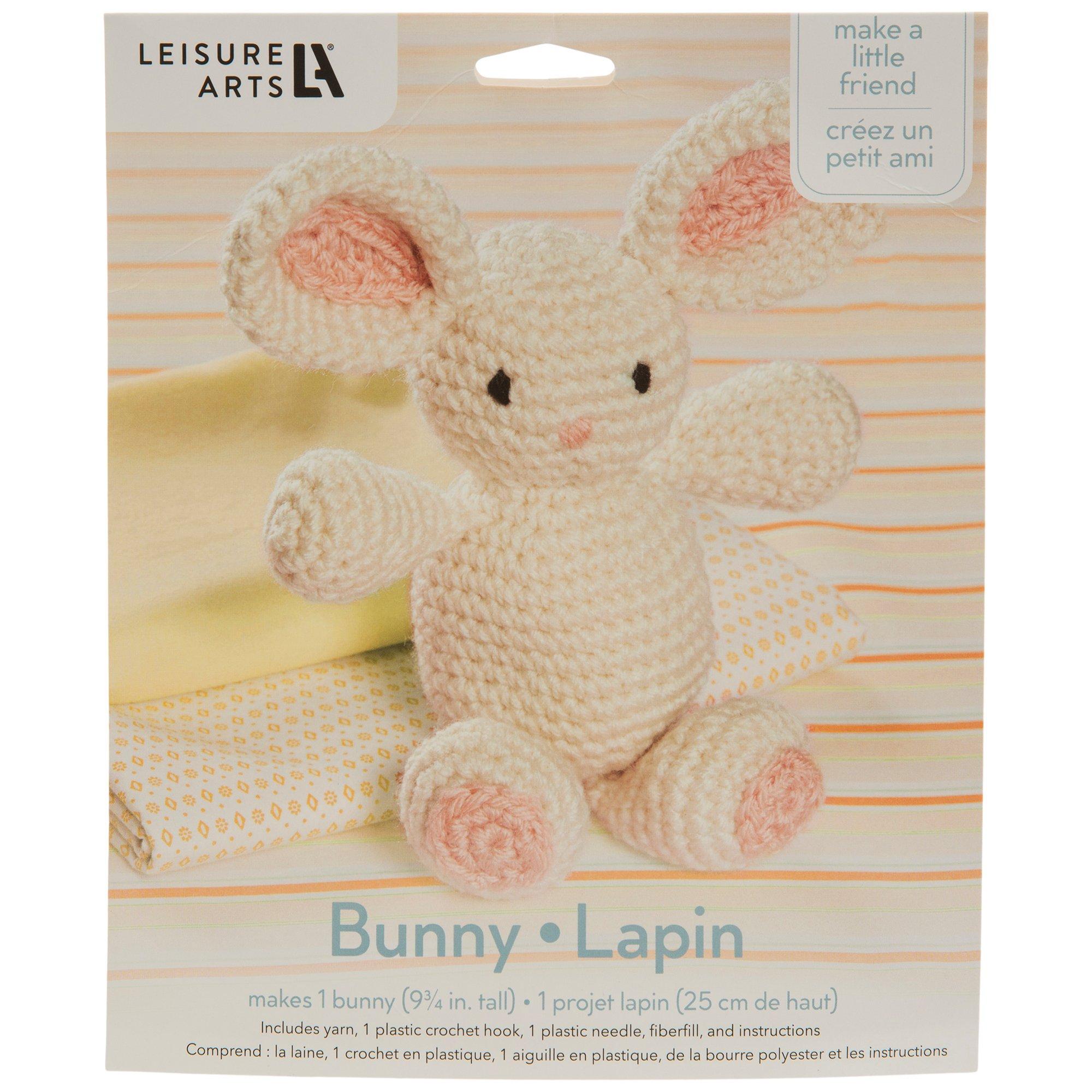 Leisure Arts Little Crochet Friend Kit SM Bunny