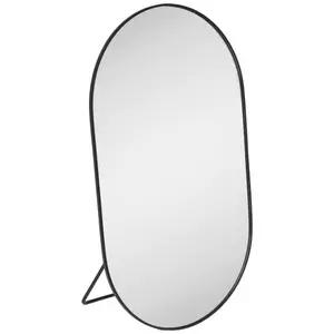 Black Oval Metal Mirror